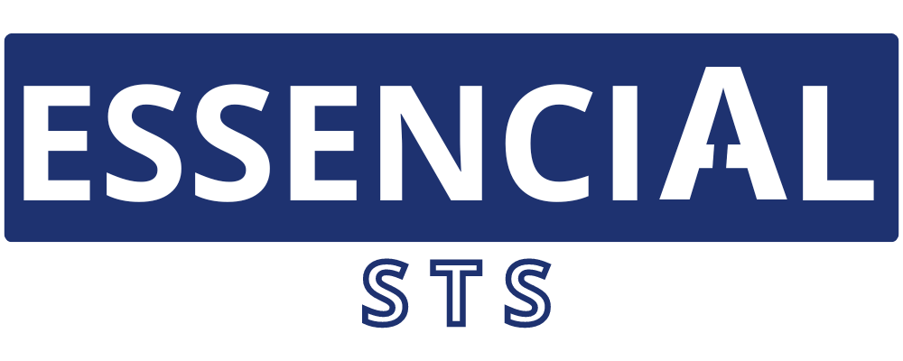 Essencial STS - Logo Azul e Branco